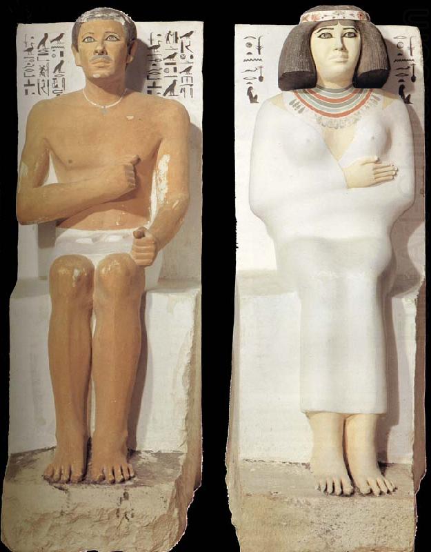 Rahotep and Nofret from Meidoem, unknow artist